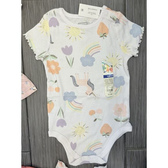 Garanimals/Carters Girls Lot Of 4 Bodysuits Size 24 Months NWT - Picture 3 of 16